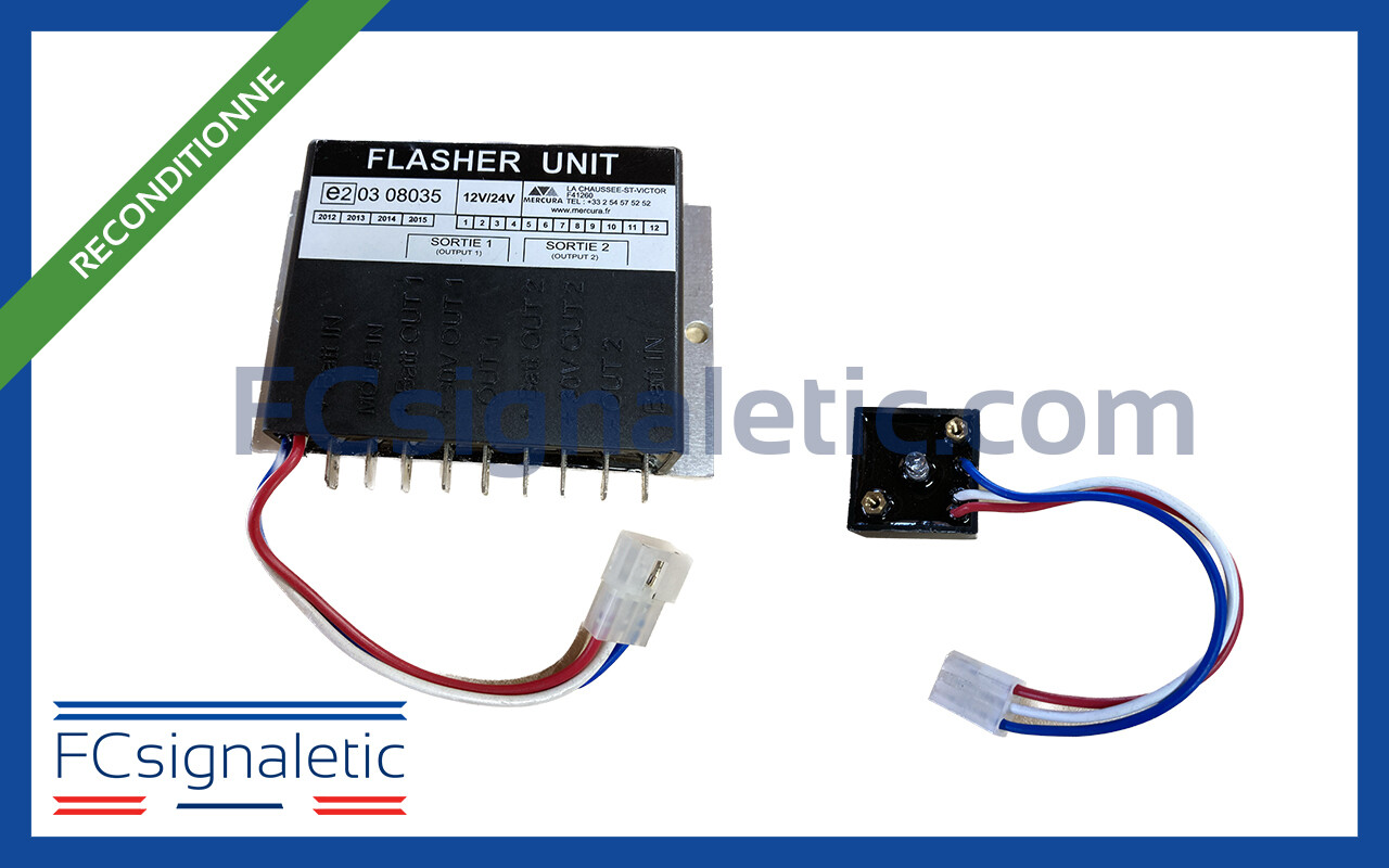 Centrale clignotante 9 cosses et cellule Jour/Nuit pour Triflash reconditionnées 21114-50