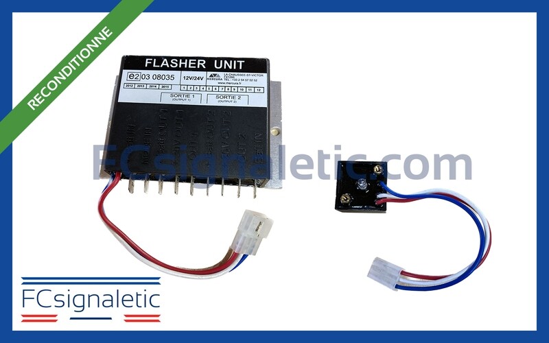 Centrale clignotante 9 cosses et cellule Jour/Nuit pour Triflash reconditionnées 21114-50