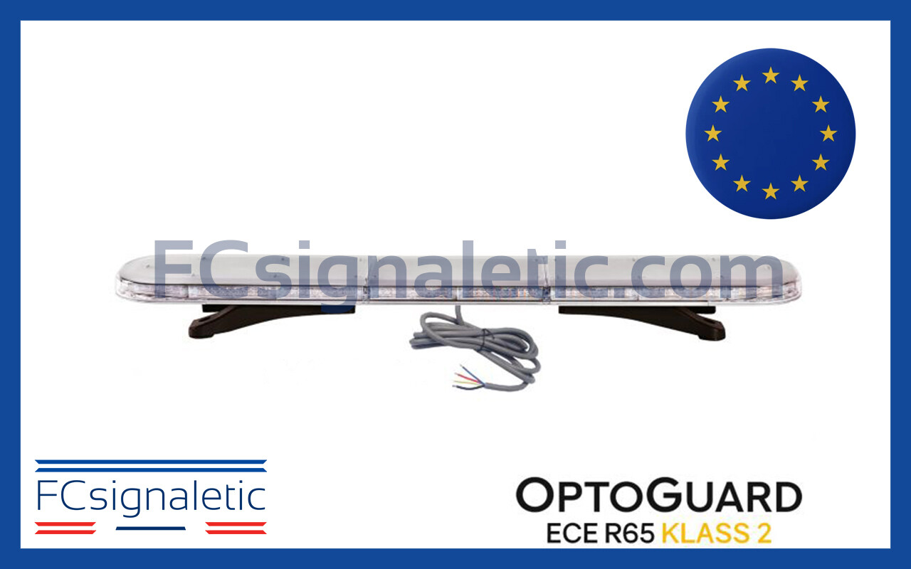 Rampe Optoguard Defender orange 1132mm avec supports universels LEDSON