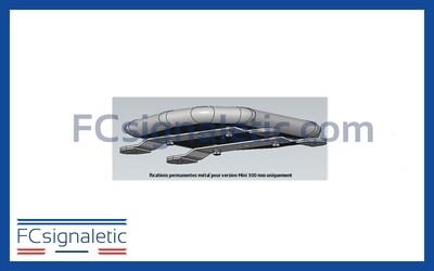 Fixations métal pour Rampe ORTUS LB200 STANDBY MERCURA (300 mm uniquement) 506-584-00-0-40