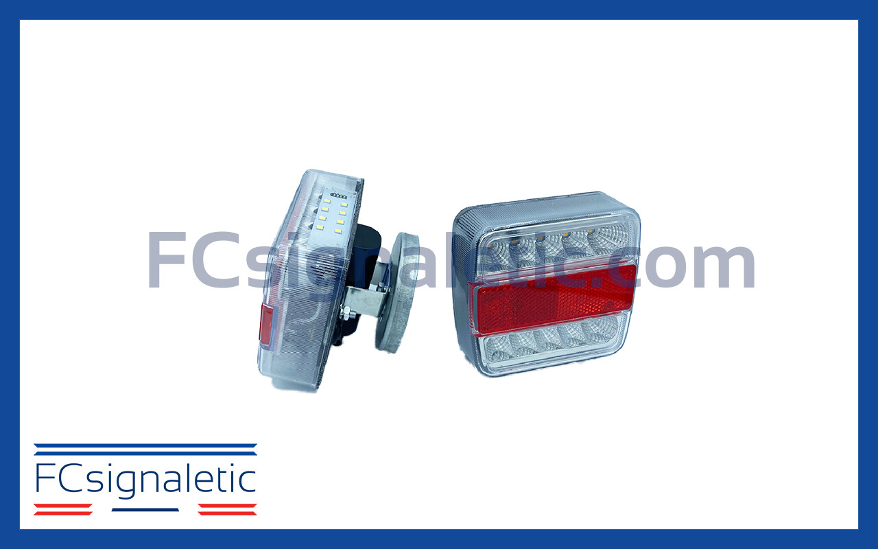 Kit de signalisation LED magnétique sans fil feux remorque LEDWORK LWK0063