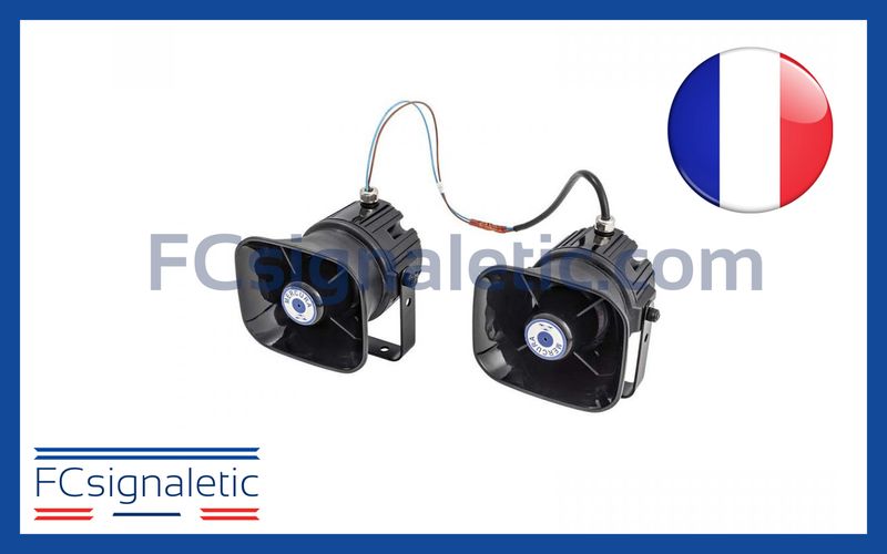 Combiné haut-parleur et sirène Duo MP5 12V multitonalités POLICE, GENDARMERIE, SNA, HILO STANDBY MERCURA