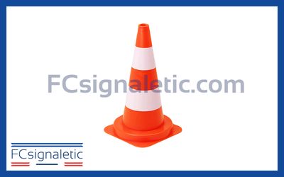 Cône de signalisation orange 500mm