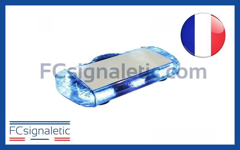 Mini rampe Vega bleu avec sirène magnétique prise allume cigare multi-tonalités (3 tonalités) STANDBY MERCURA 29563-02