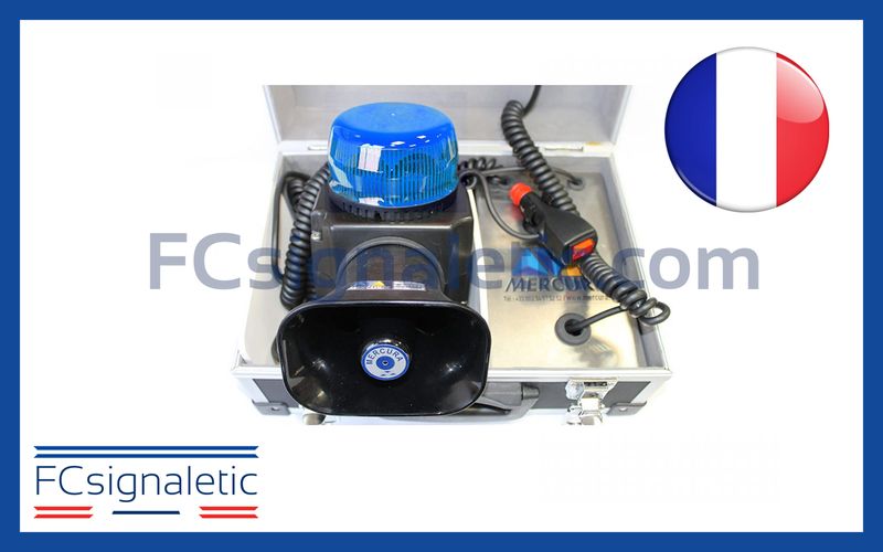 Ensemble portatif d'alerte EPA bleu rotatif tonalité Police STANDBY MERCURA