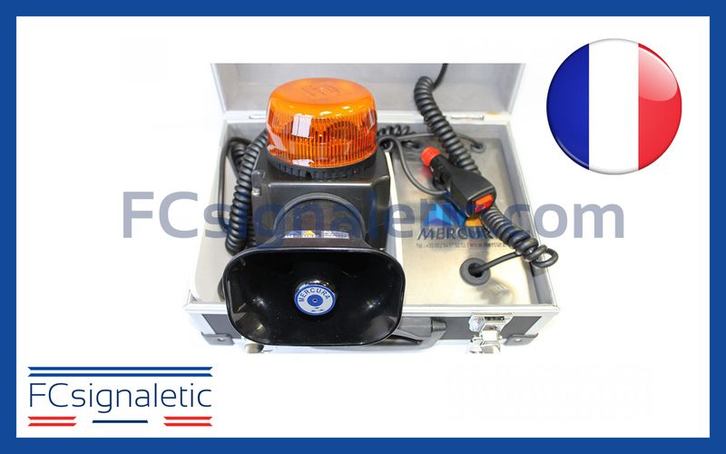 Ensemble portatif d'alerte EPA orange rotatif tonalité SNA STANDBY MERCURA