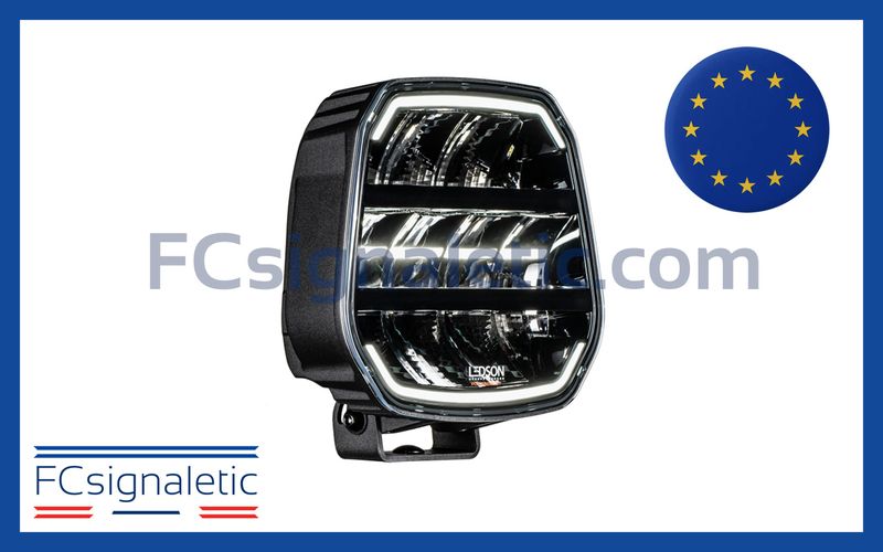 Feu LED longue portée EPIX9+ 9" noir faisceau route (Powerboost) LEDSON 33491250