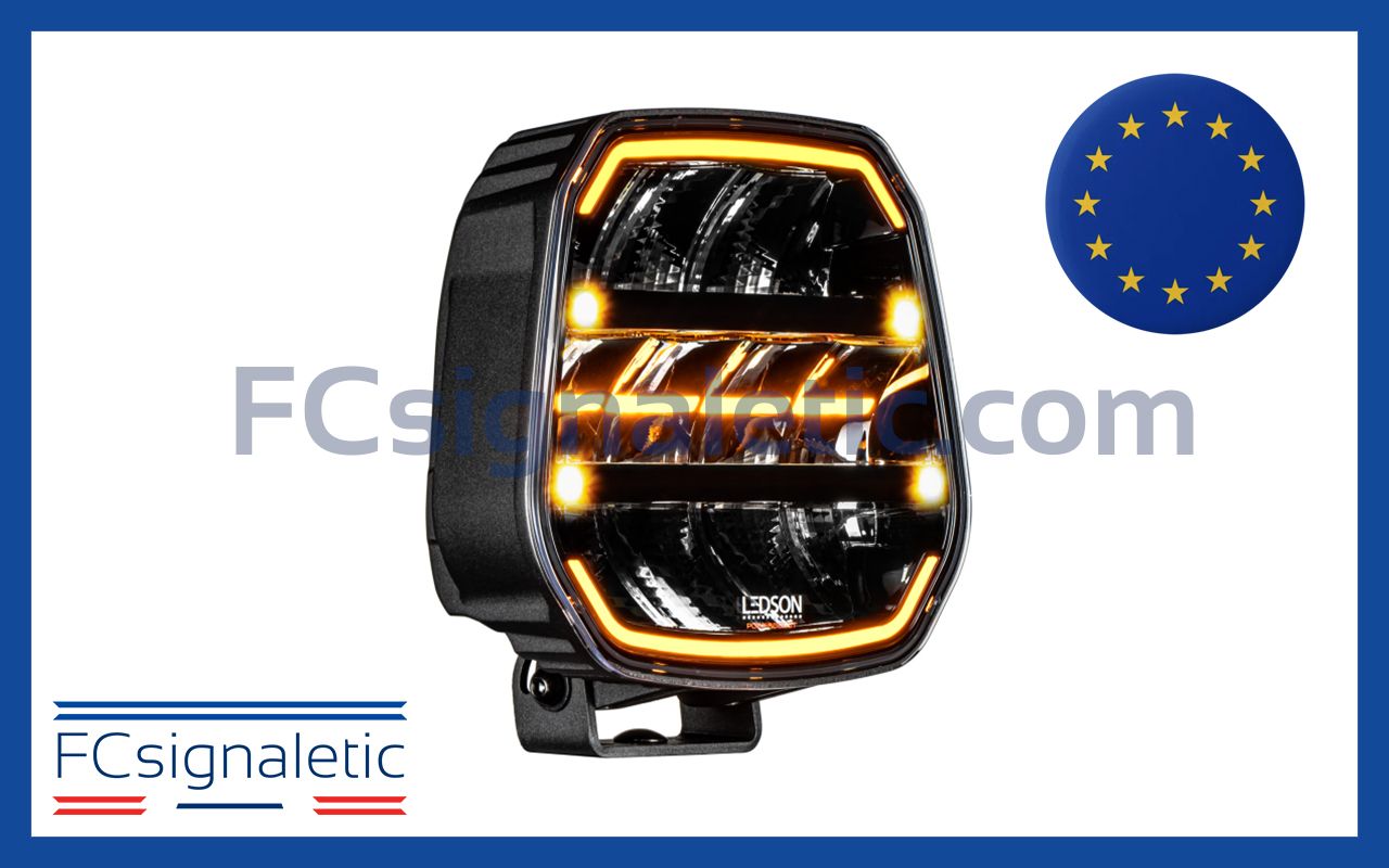 Feu LED longue portée EPIX9+ 9" strobe noir faisceau route (Powerboost) LEDSON