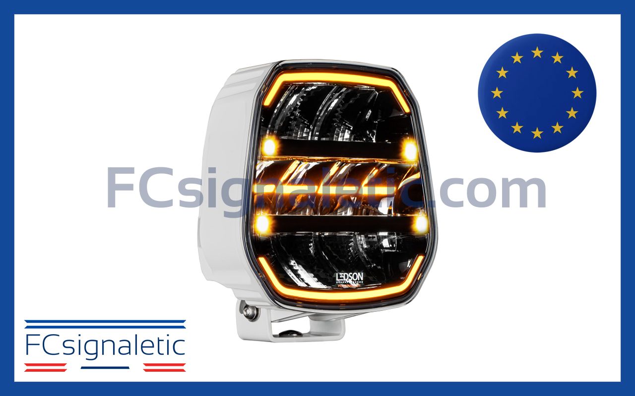 Feu LED longue portée EPIX9+ 9" strobe blanc ivoire faisceau route (Powerboost) LEDSON 33491253