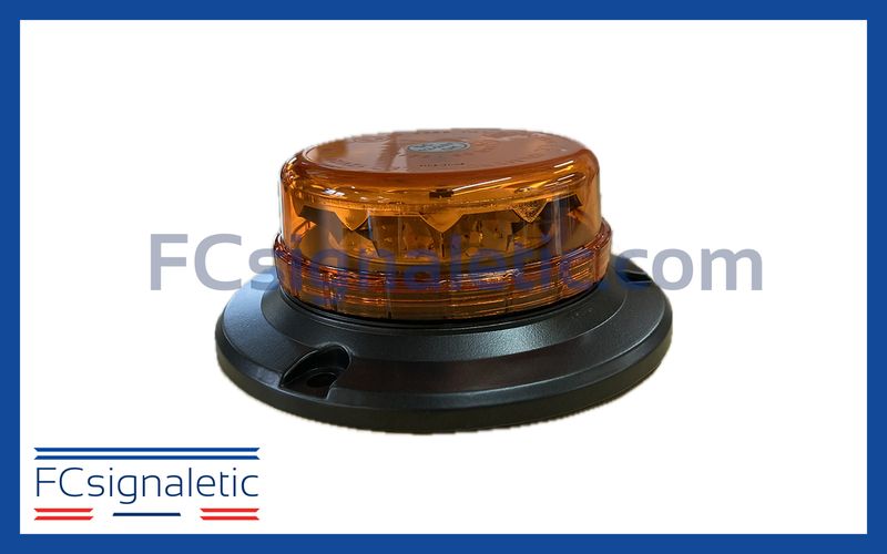Gyrophare à LED MJ12 orange embase ISO STANDBY MERCURA 32567-00