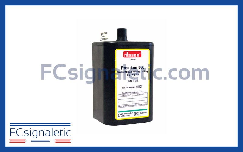 Pile Premium 800 pour feux de balisage NISSEN
