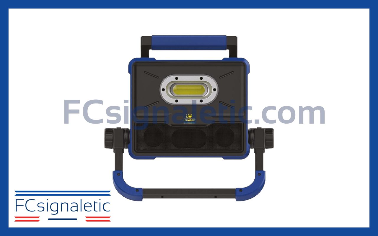Projecteur de travail LED sans fil OSLO avec enceinte Bluetooth LEDWORK LWK0118