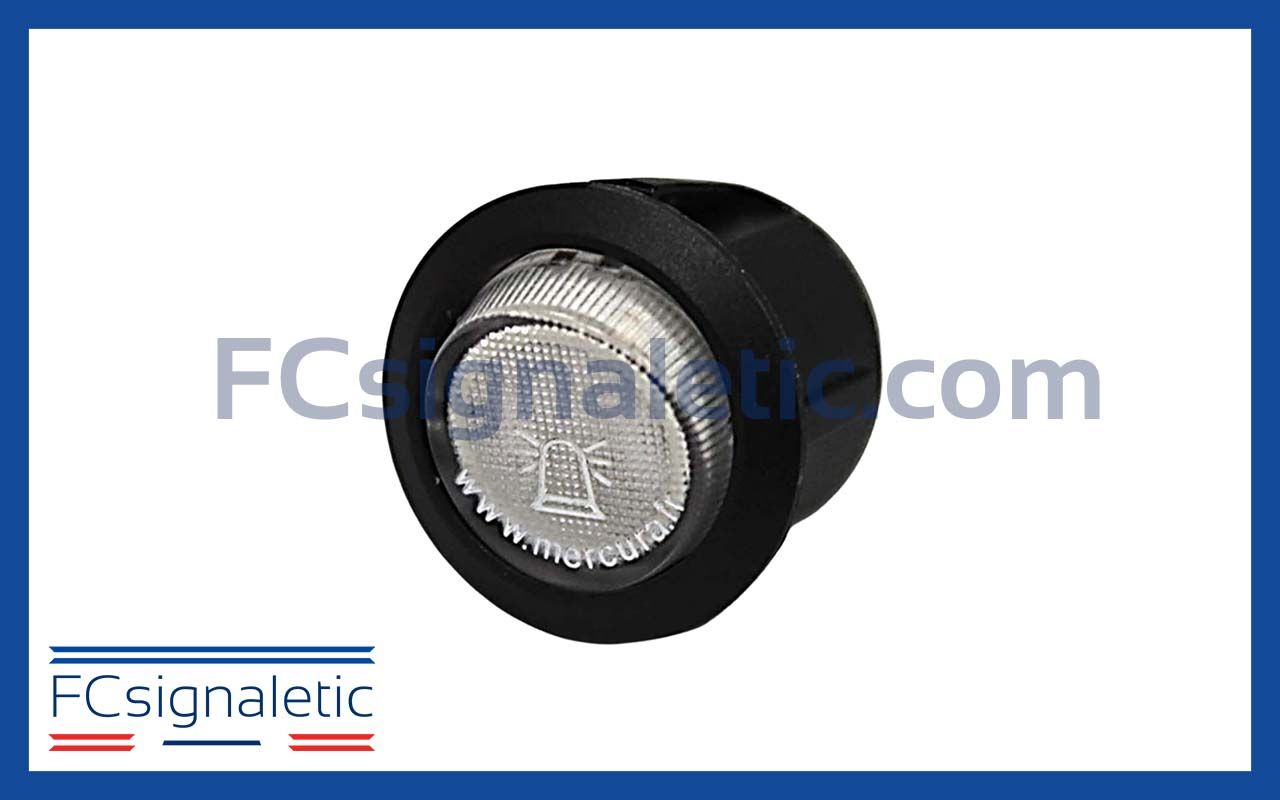 Interrupteur gyrophare blanc avec LED intégrée STANDBY MERCURA