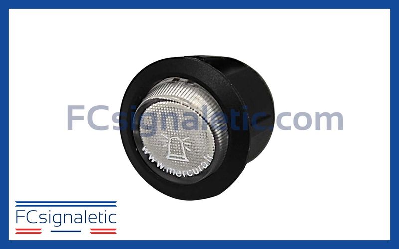 Interrupteur gyrophare blanc avec LED intégrée STANDBY MERCURA