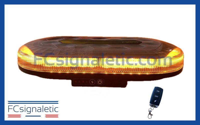 Mini rampe orange magnétique autonome 326mm avec télécommande