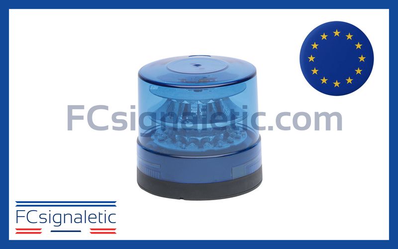 Gyrophare à LED Pilot - 2 x 15 LED Solaris - bleu montage permanent classe 2 SIRAC 2010492