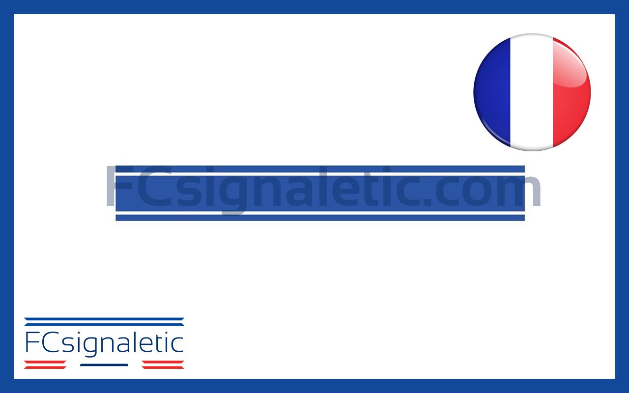 Sérigraphie bande neutre latérale bleue Police Municipale pour véhicule léger ou petit utilitaire