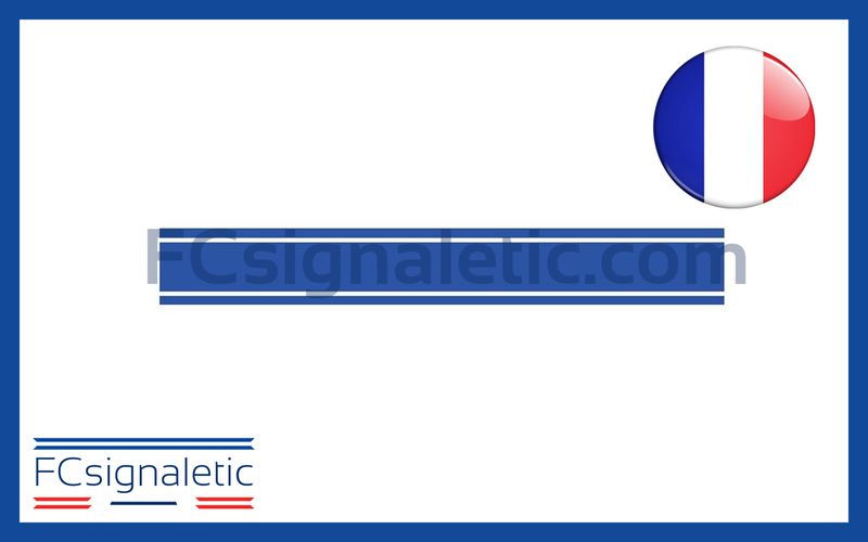 Sérigraphie bande neutre latérale bleue Police Municipale pour véhicule léger ou petit utilitaire
