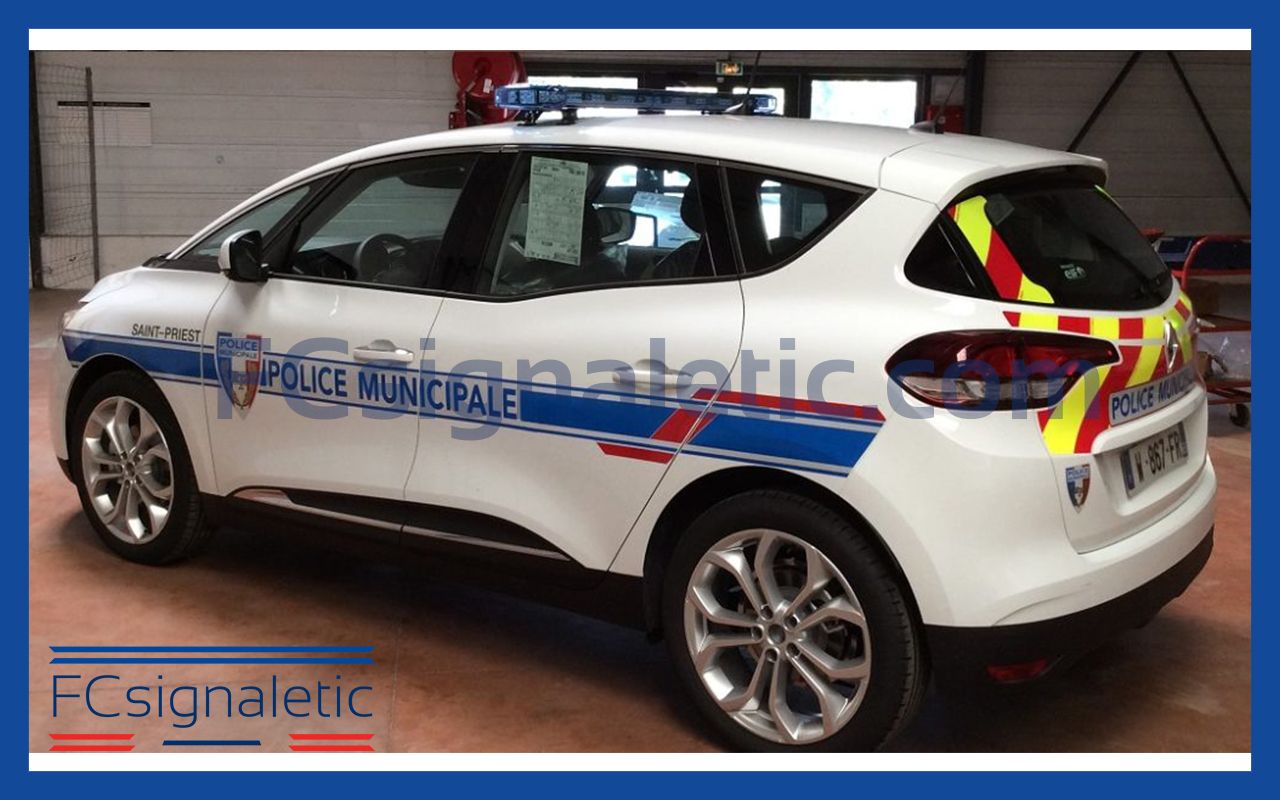 Kit sérigraphie Police municipale pour véhicule léger et petits utilitaires