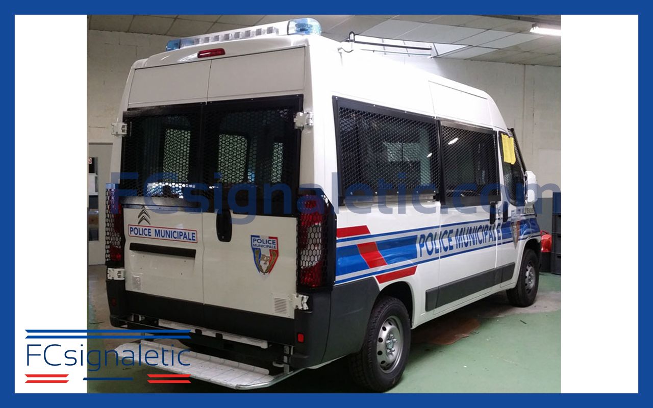 Kit sérigraphie Police municipale pour véhicule utilitaire
