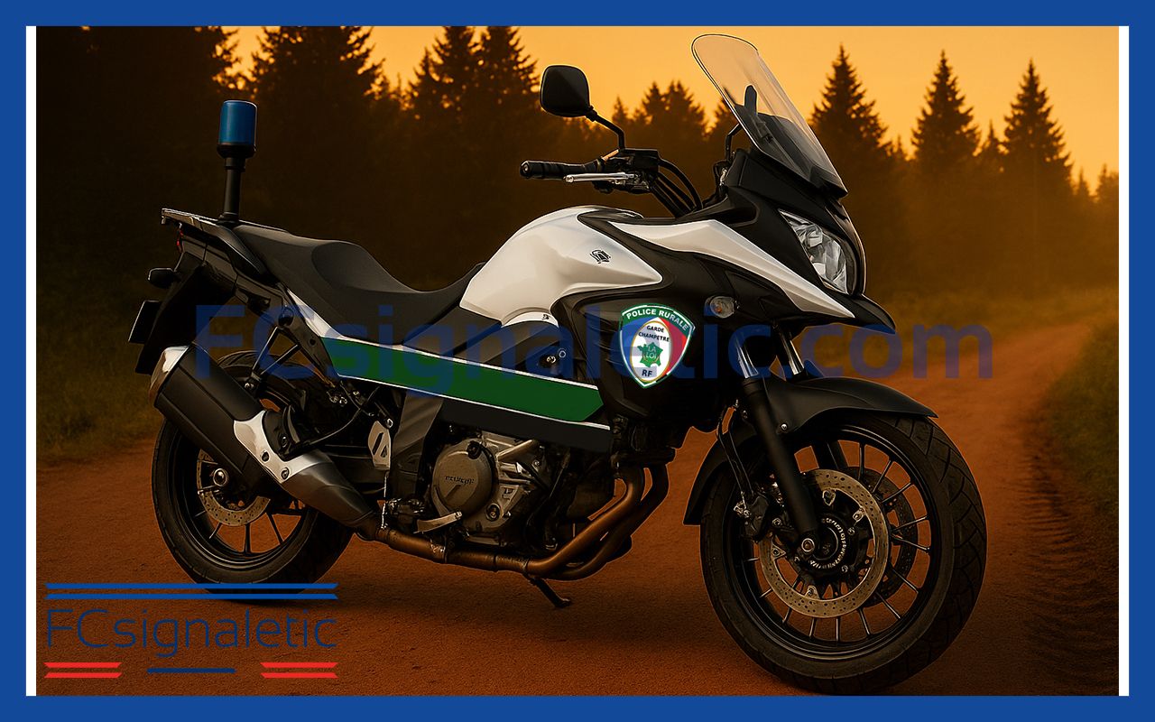 Kit sérigraphie Police rurale et garde champêtre pour moto ou scooter carénés