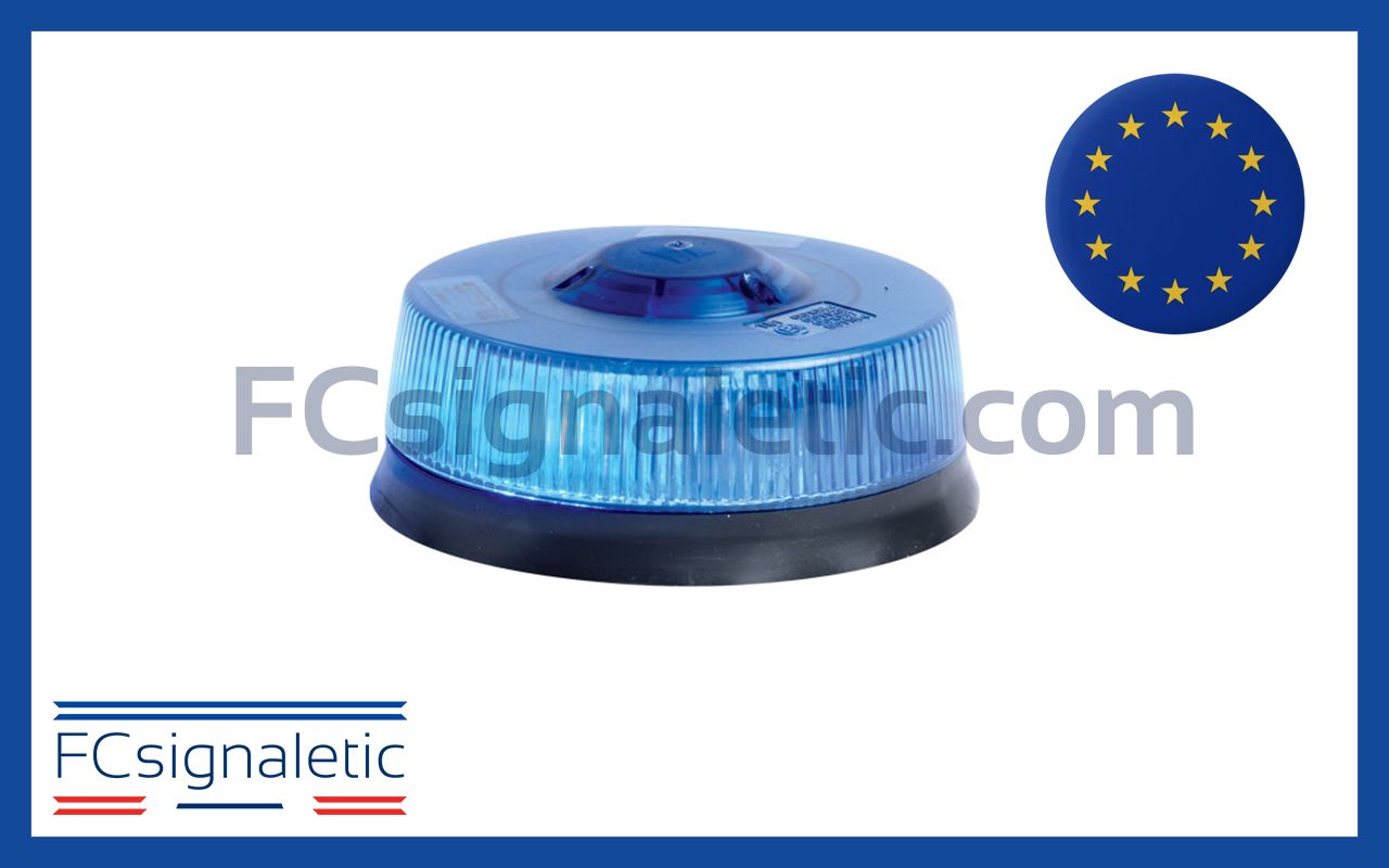 Gyrophare à LED LP400 - 15 LED Solaris - bleu montage permanent classe 1 SIRAC 2003016