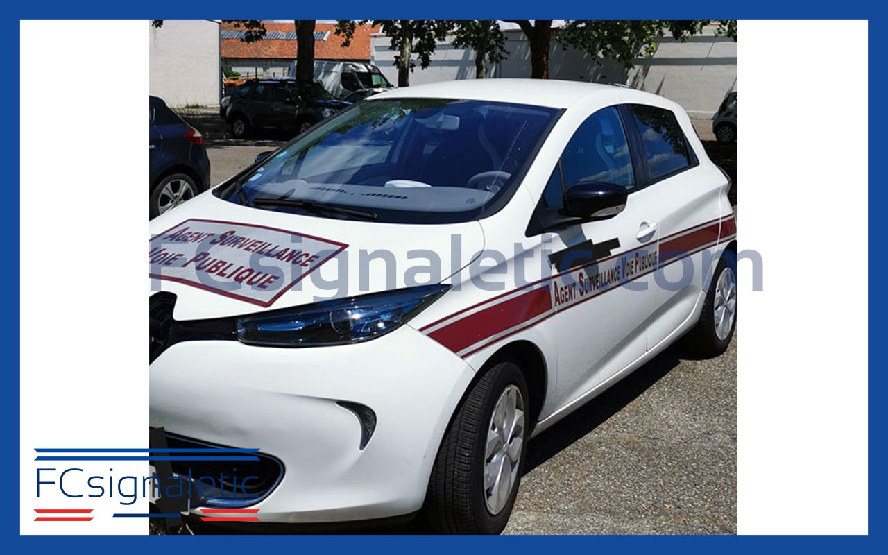 Kit sérigraphie ASVP bordeaux pour véhicule léger et petits utilitaires