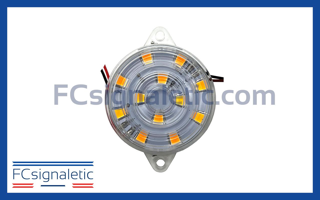 Jeu de 3 plots leds diamètre 60mm 12V pour triflash