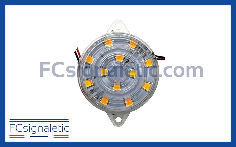 Jeu de 3 plots leds diamètre 60mm 12V pour triflash