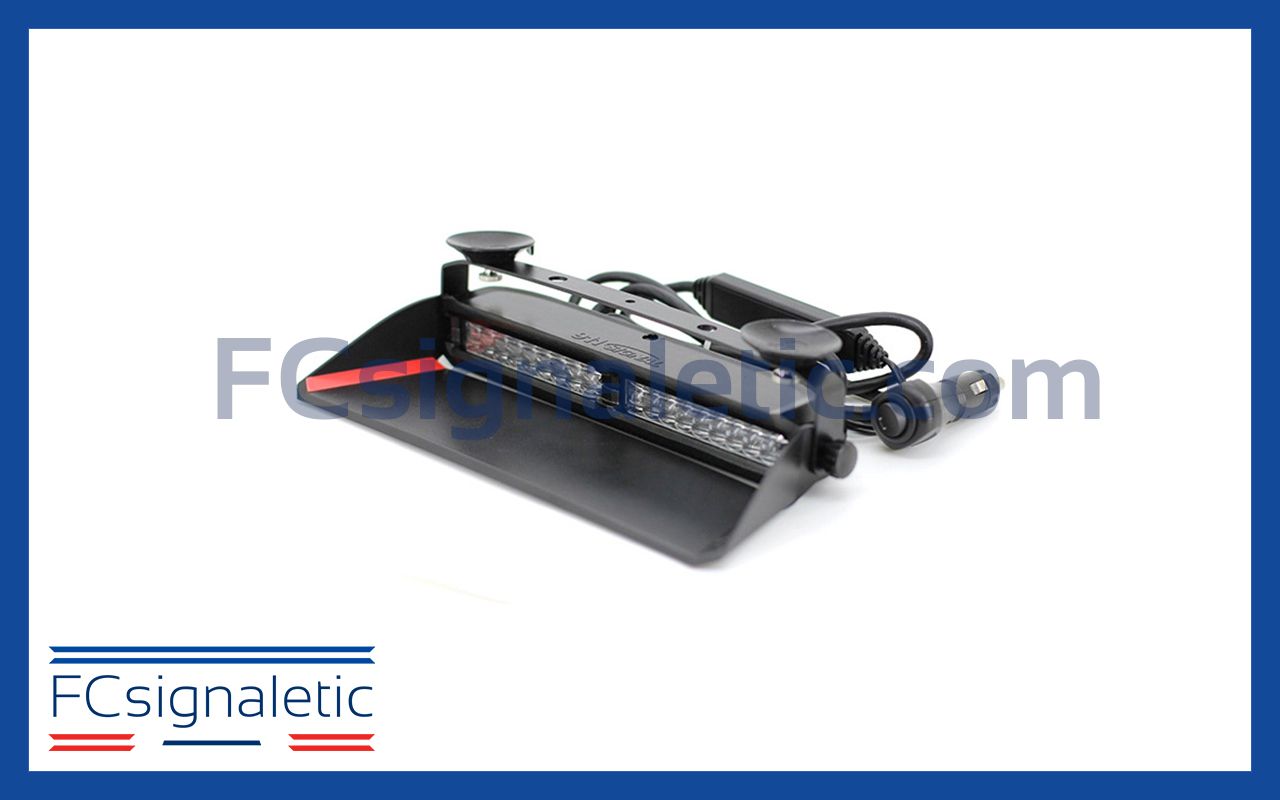 Feu de pénétration pare brise 18 LED bleu Lumiopt-2X9 911 SIGNAL 022403B