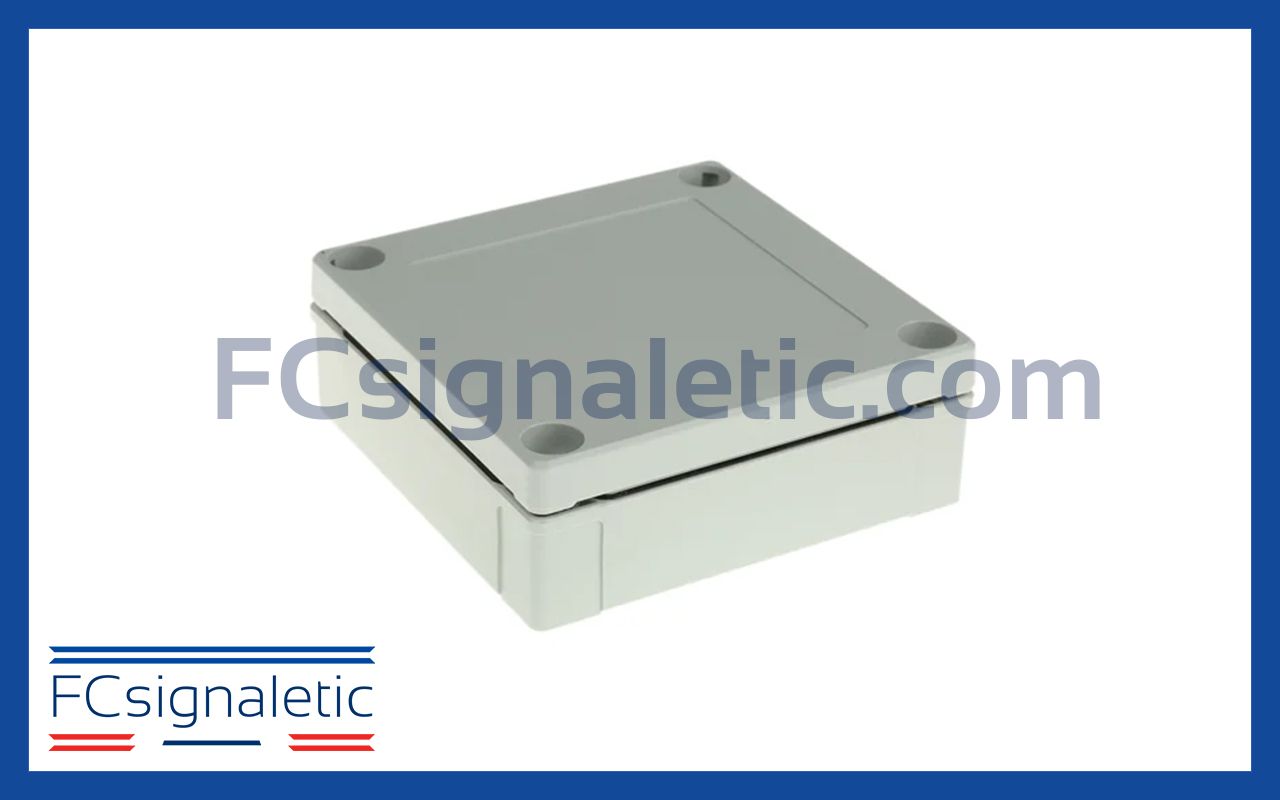 Boîtier en ABS gris 100 x 100 x 35mm FIBOX ABS 95/35 LG