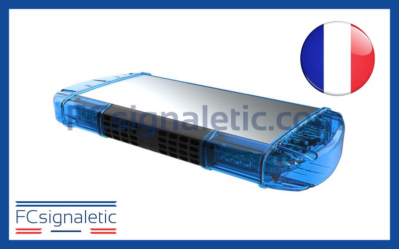 Mini rampe Vega FX bleu avec sirène magnétique prise allume cigare STANDBY MERCURA 35554-01