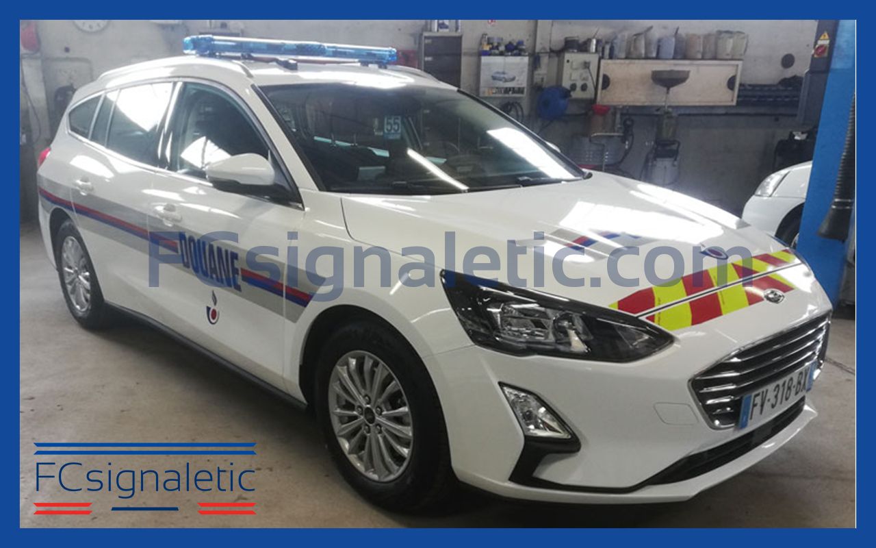 Kit sérigraphie balisage Douane pour véhicule léger et petits utilitaires Kit sérigraphie balisage Douane pour véhicule léger et petits utilitaires