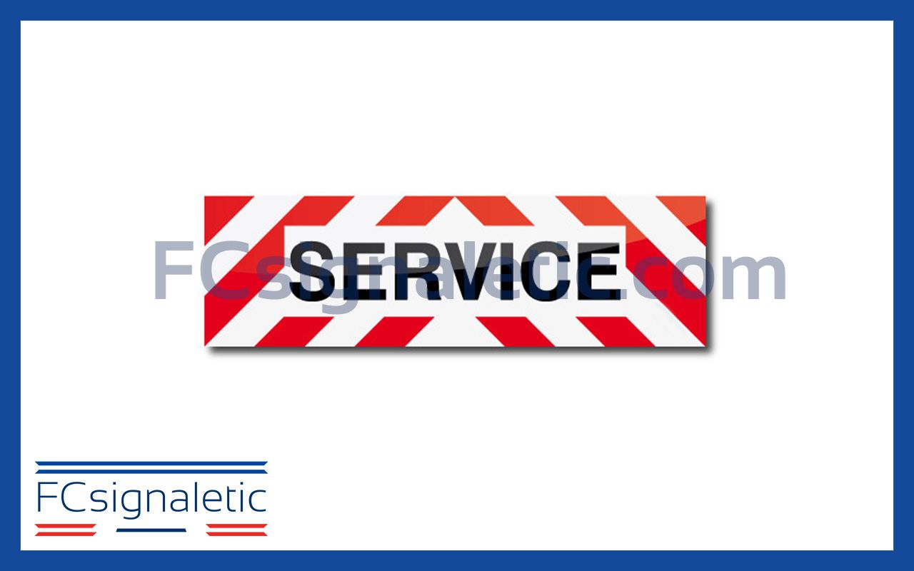 Sérigraphie bandeau adhésif SERVICE 100x30 cm classe B pour véhicule