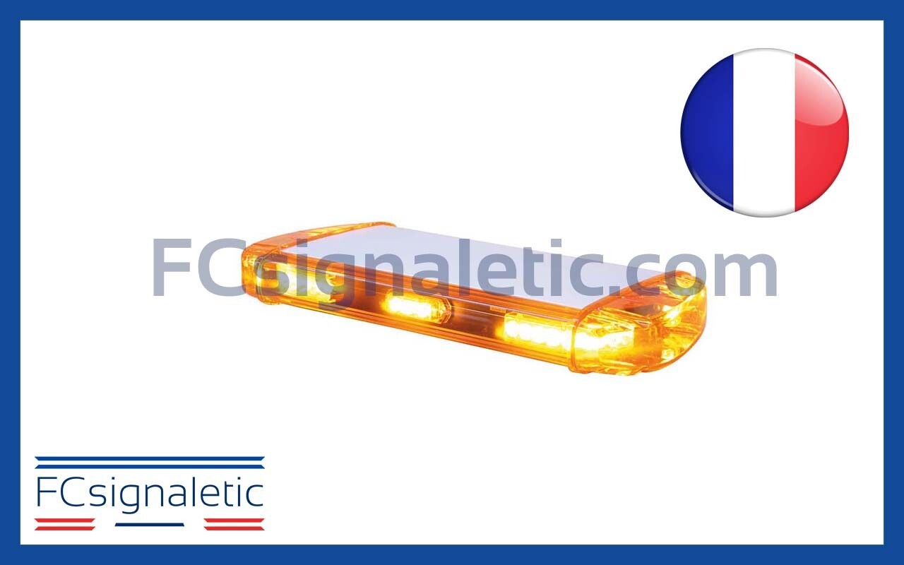 Mini rampe Vega orange  avec sirène magnétique prise allume cigare STANDBY MERCURA 29265-02