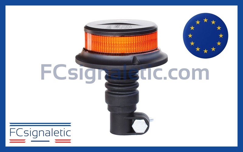 Gyrophare à LED orange embase hampe classe 1 LEDSON 5001833
