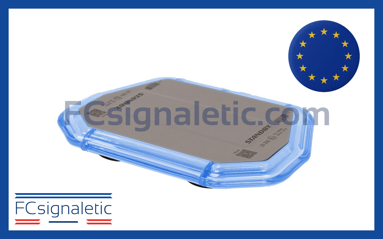 Mini rampe ORTUS LB200 bleu magnétique prise allume cigare 300mm STANDBY MERCURA 506-584-03-1-001