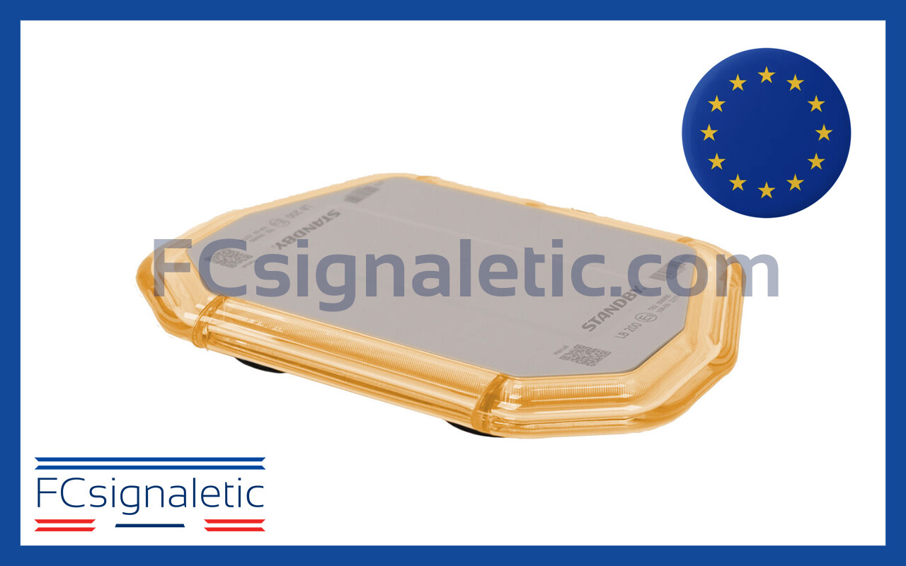 Mini rampe ORTUS LB200 orange magnétique prise allume cigare 300mm STANDBY MERCURA 506-584-03-2-001