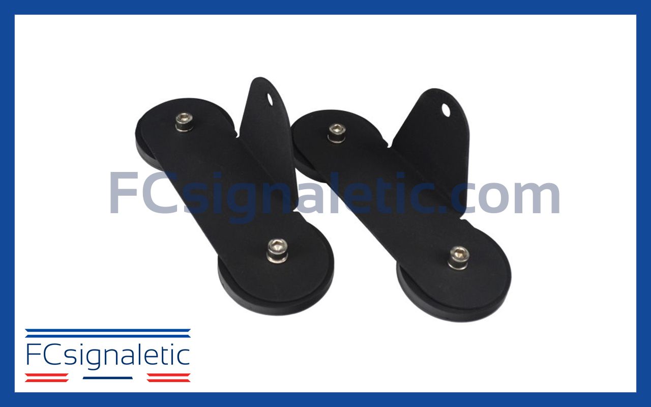 Supports magnétiques pour barre LED (petit modèle) 3346013