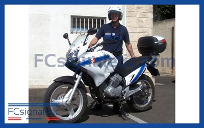 Kit sérigraphie balisage Police municipale pour moto ou scooter carénés Kit sérigraphie balisage Police municipale pour moto ou scooter carénés