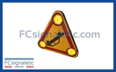 Triangle Triflash Accident AK31 autonome magnétique 500 mm 1 face classe 2 LEDWORK LWK0540-AK31