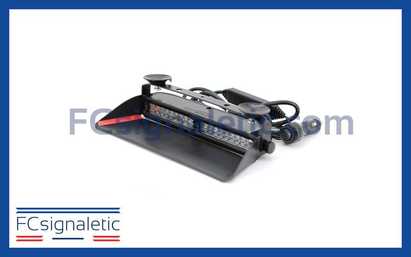 Feu de pénétration pare brise 18 LED bleu Lumiopt-2X9 911 SIGNAL 051803B