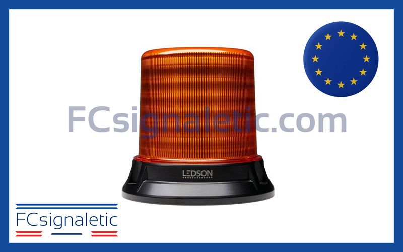 Gyrophare à LED OPTOGUARD SILO orange embase 3 points classe 2 LEDSON 5151771