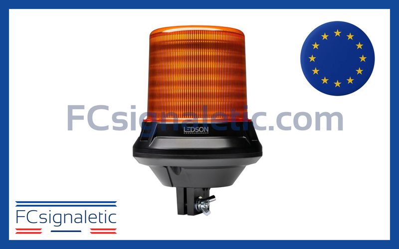 Gyrophare à LED OPTOGUARD SILO orange embase hampe classe 2 LEDSON 5151773