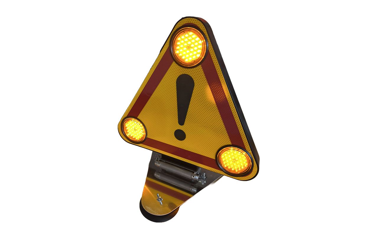 Triangle Triflash Danger AK14 autonome magnétique 500 mm 2 faces classe 2 LEDWORK LWK0560-AK14