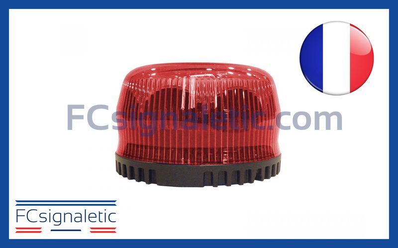 Gyrophare Gyroled rouge sans fixation classe 1 flash STANDBY MERCURA 23368-04