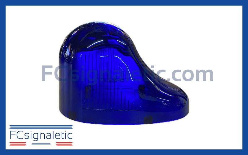 Cabochon bleu pour gyrophare halogène GDO SIRENA 74453