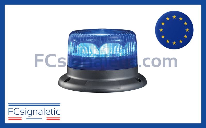 Gyrophare à LED EVOLUX R bleu embase ISO classe 1 rotatif SIRENA 75132