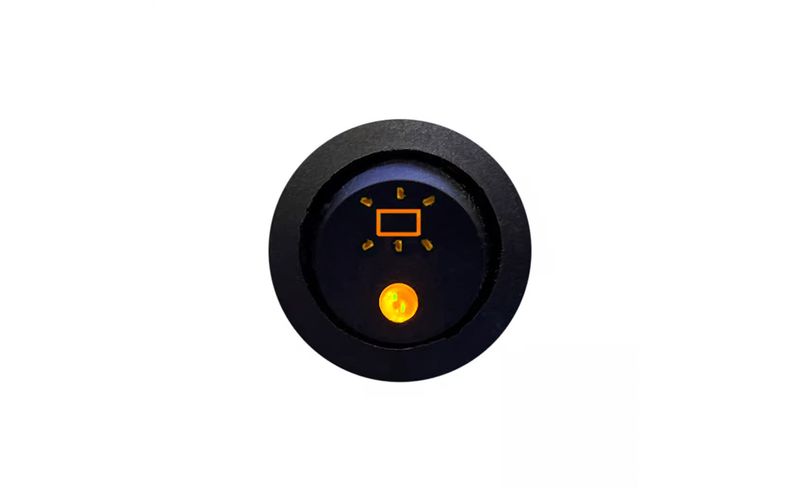Interrupteur à bascule avec voyant led feu orange 12/24V 15A