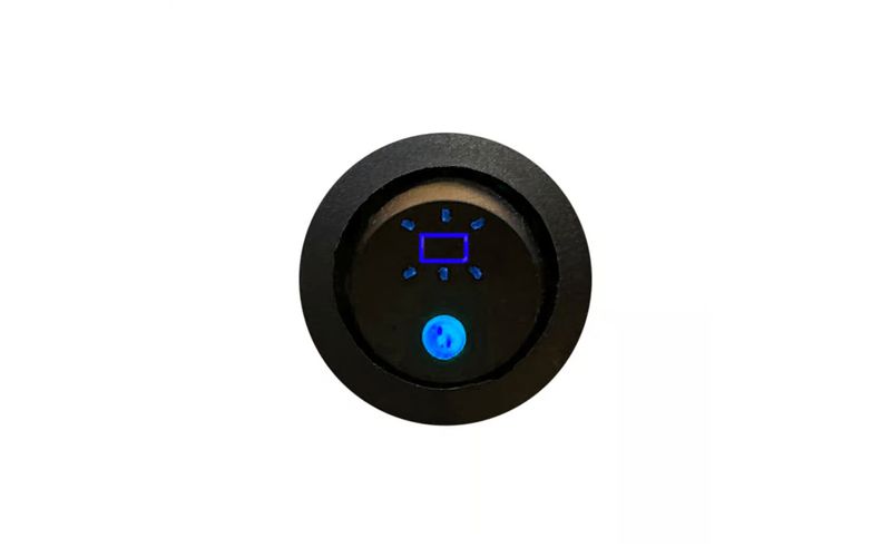 Interrupteur à bascule avec voyant led feu bleu 12/24V 15A